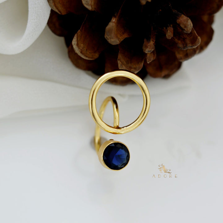 Sanviya Circle Plus Glossy Ring