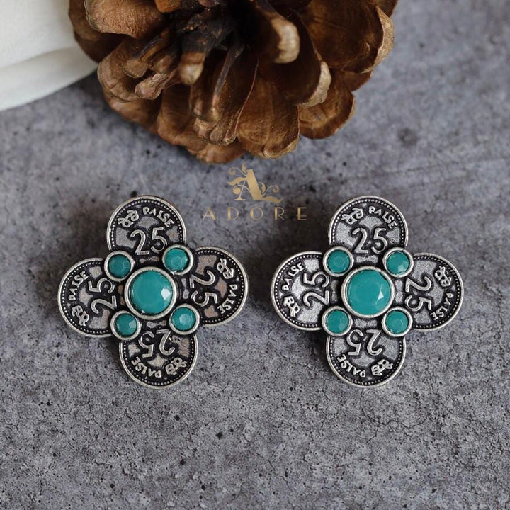 Coin Flower Earring