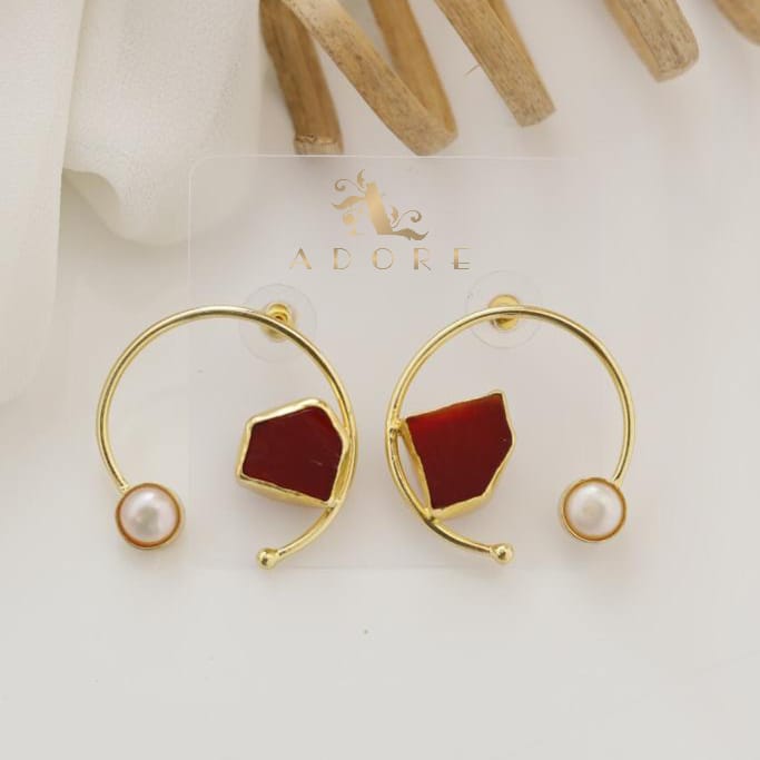 Mokshi Raw Stone Earring