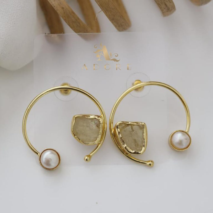 Mokshi Raw Stone Earring