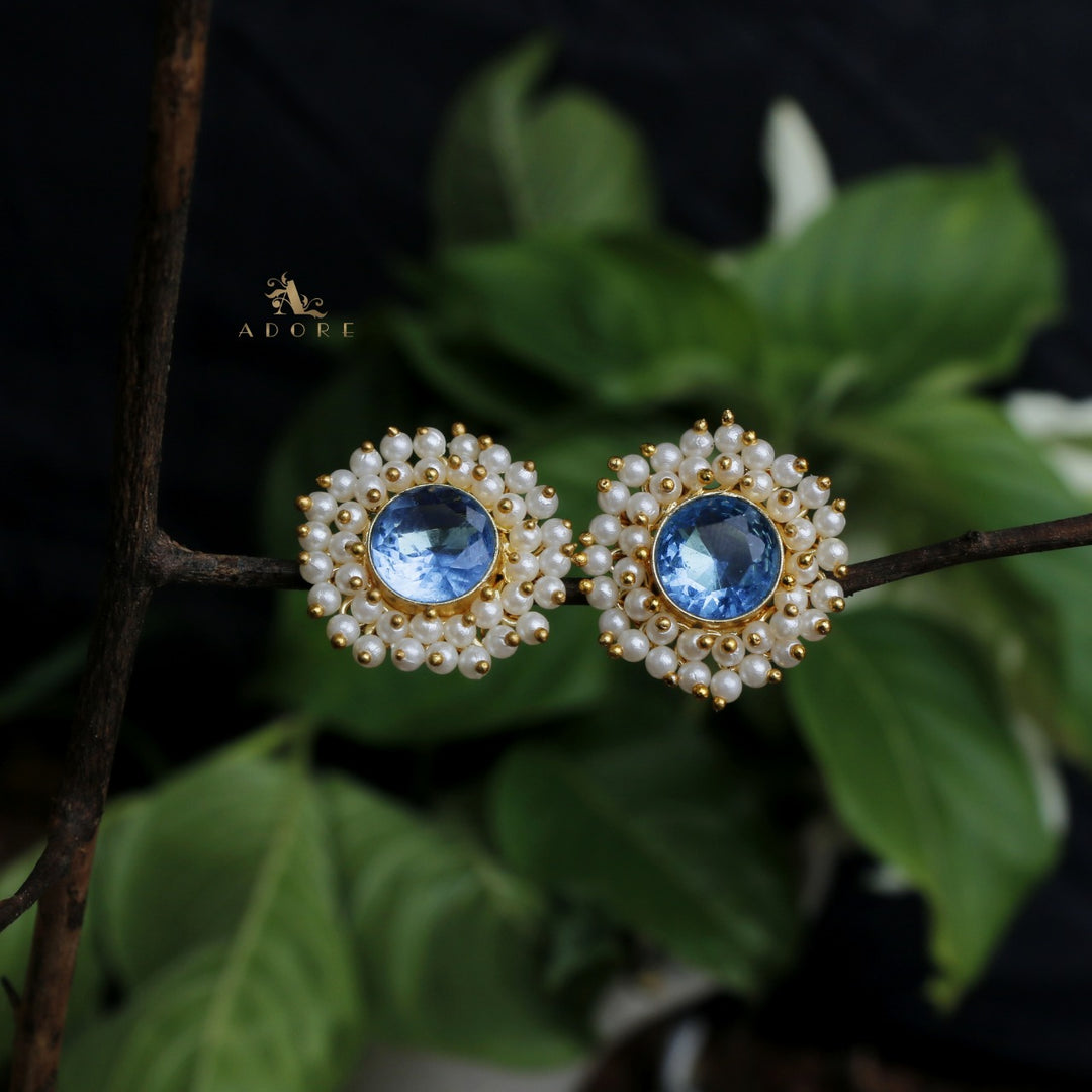 Ahelia Glossy With Cluster Pearl Earring