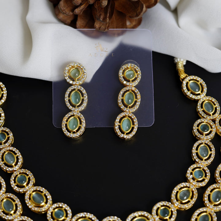 Hanika Two Layer Polki Kundan Neckpiece With Earring