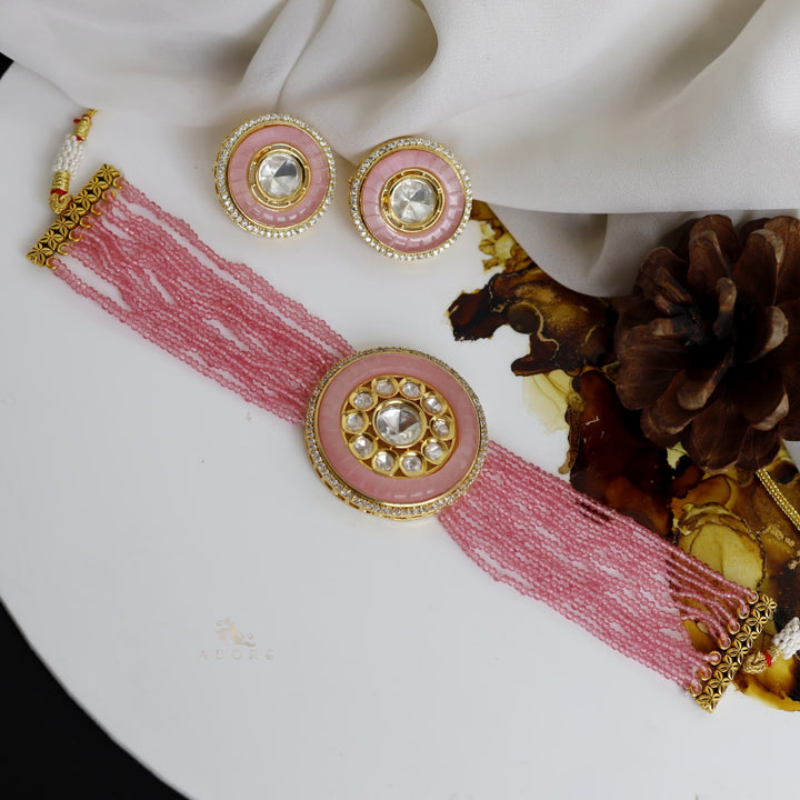 Daphane Polki Kundan Choker With Earring