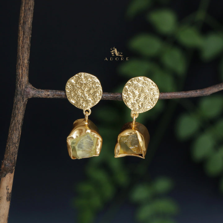 Zeeba Raw Stone Earring