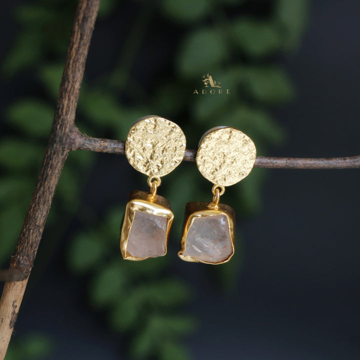 Zeeba Raw Stone Earring