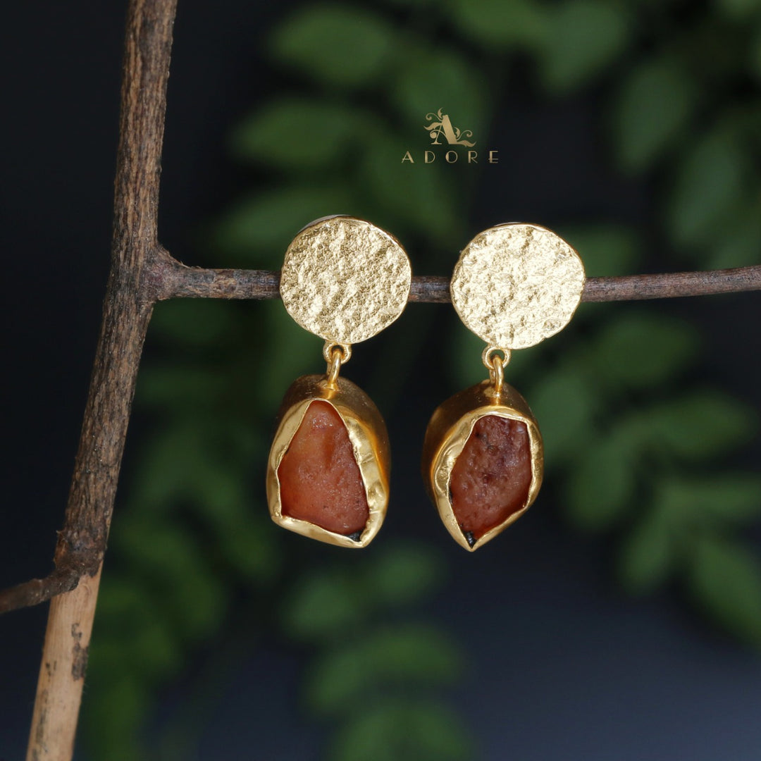 Zeeba Raw Stone Earring