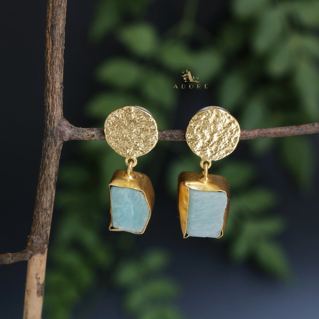 Zeeba Raw Stone Earring