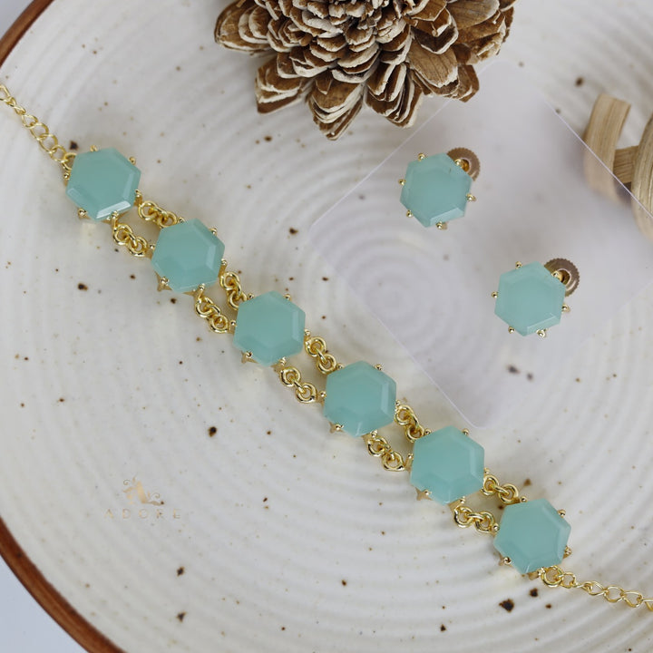 Heizel Glossy Choker With Earring