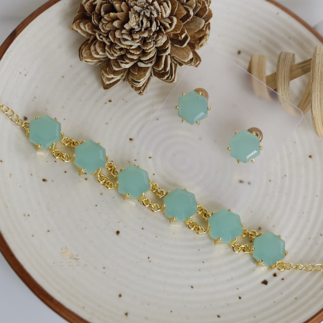 Heizel Glossy Choker With Earring