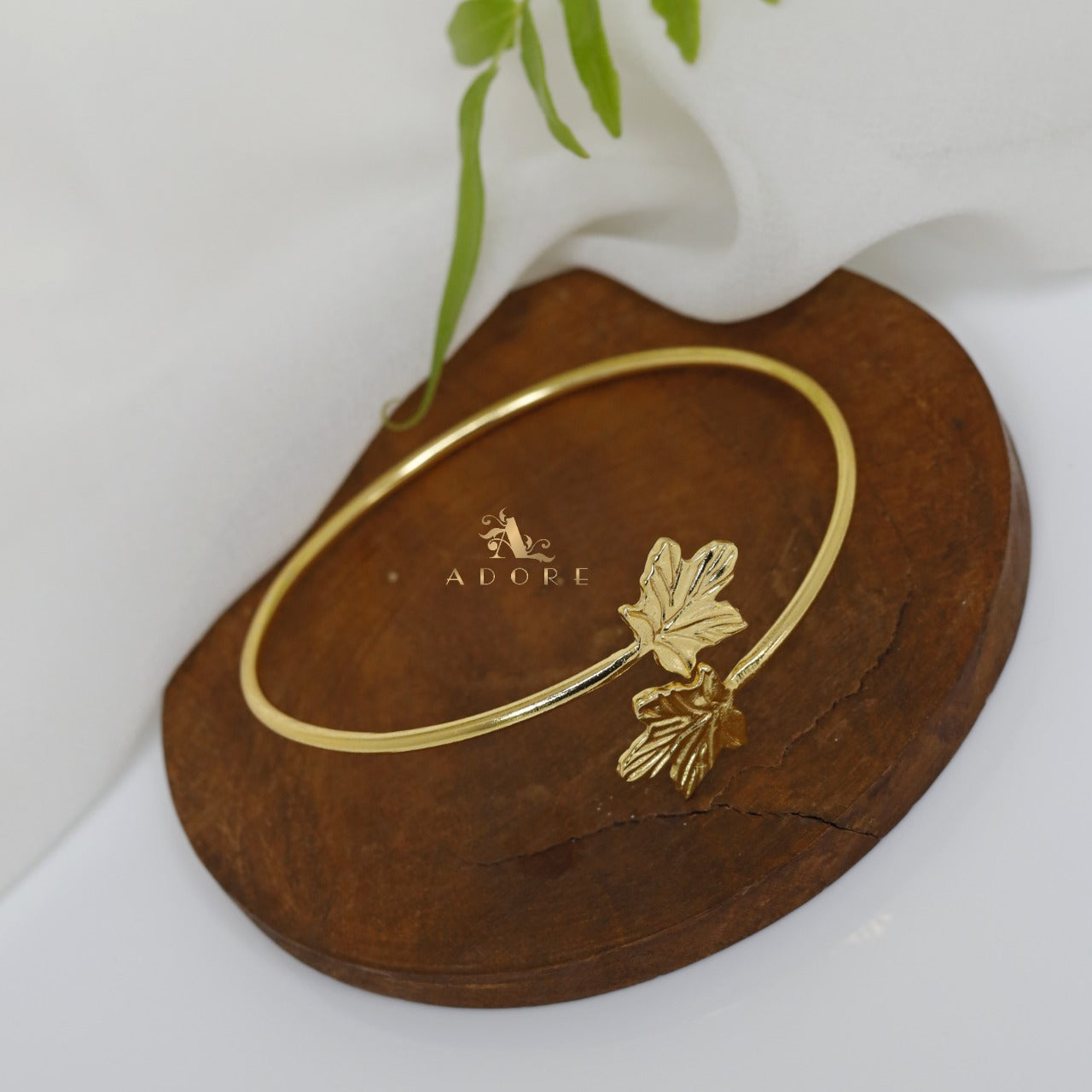 Golden Maple Leaf Bangle
