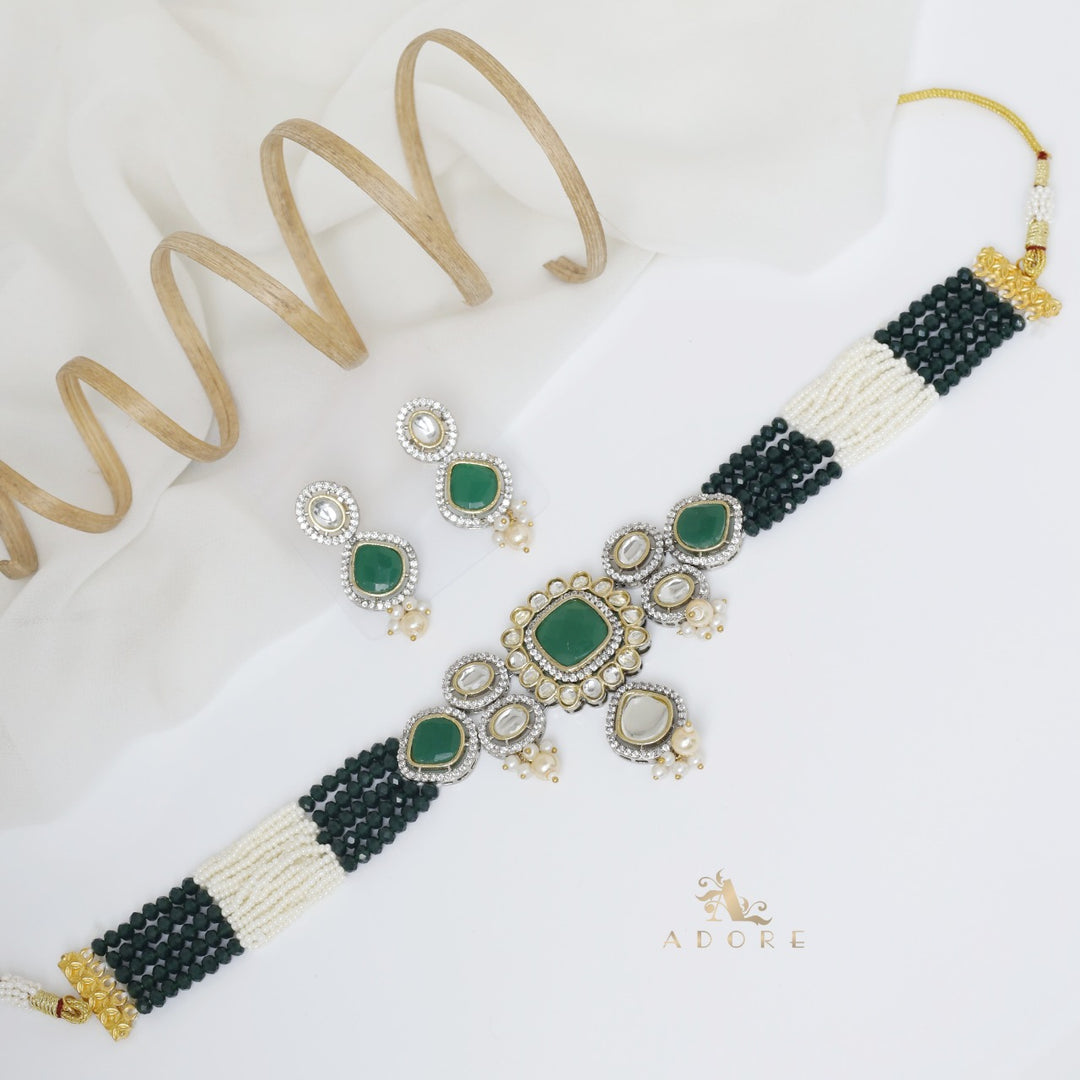 Aroosa Kundan Choker With Earring