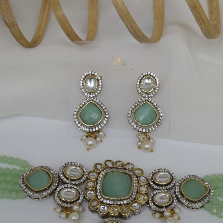 Aroosa Kundan Choker With Earring