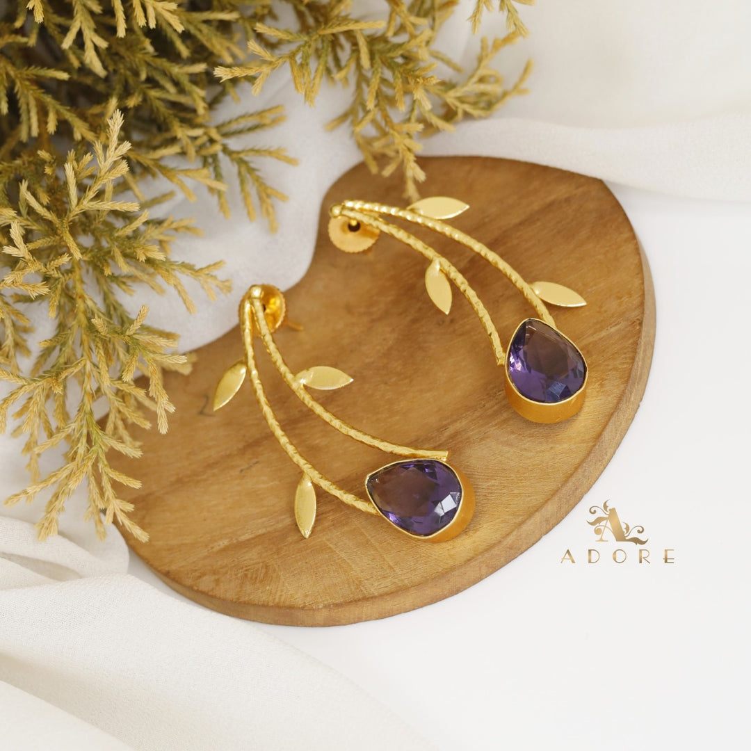 Delilah Leafy Glossy Earring