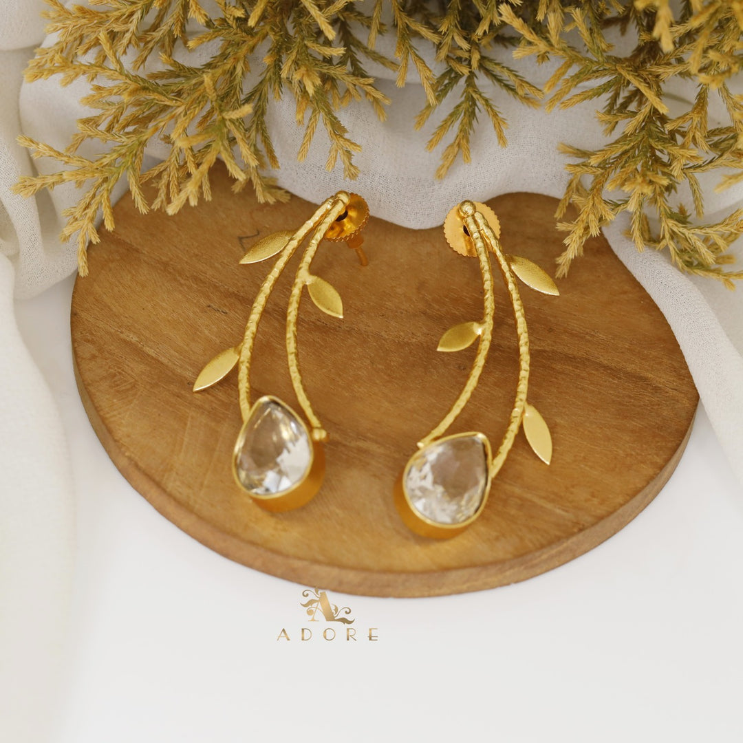 Delilah Leafy Glossy Earring