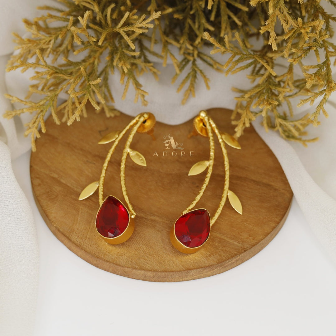 Delilah Leafy Glossy Earring