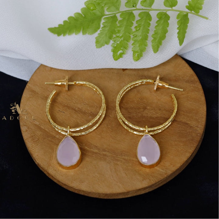 Textured Glossy Klo Mark 2 Layer Earring
