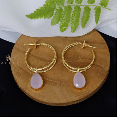 Textured Glossy Klo Mark 2 Layer Earring