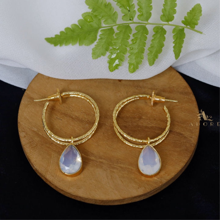 Textured Glossy Klo Mark 2 Layer Earring