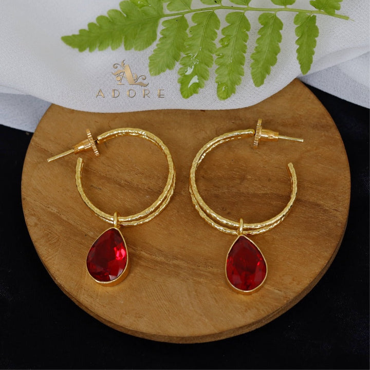 Textured Glossy Klo Mark 2 Layer Earring