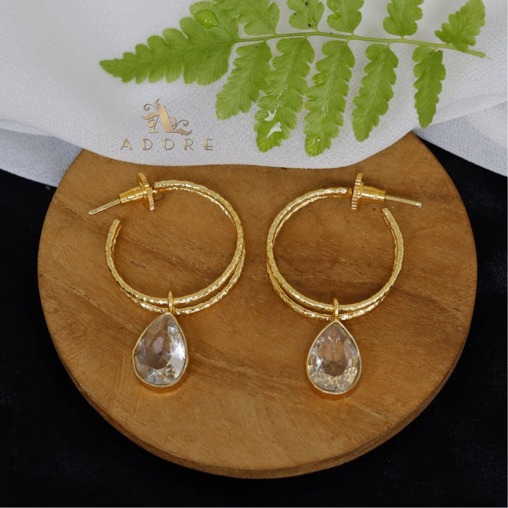 Textured Glossy Klo Mark 2 Layer Earring