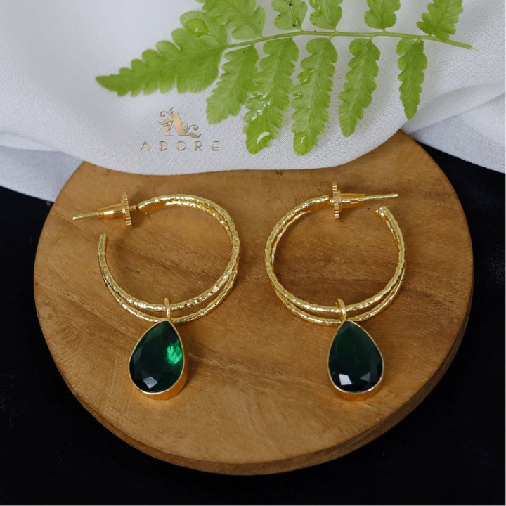 Textured Glossy Klo Mark 2 Layer Earring