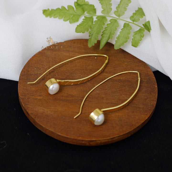 Opal Concave Earring