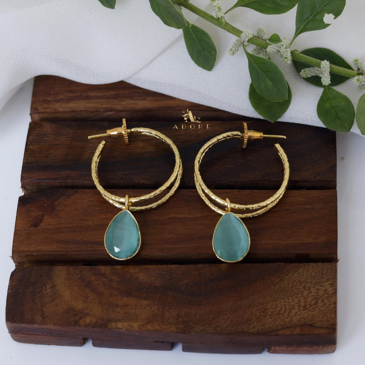 Textured Glossy Klo Mark 2 Layer Earring