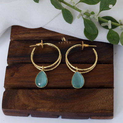 Textured Glossy Klo Mark 2 Layer Earring