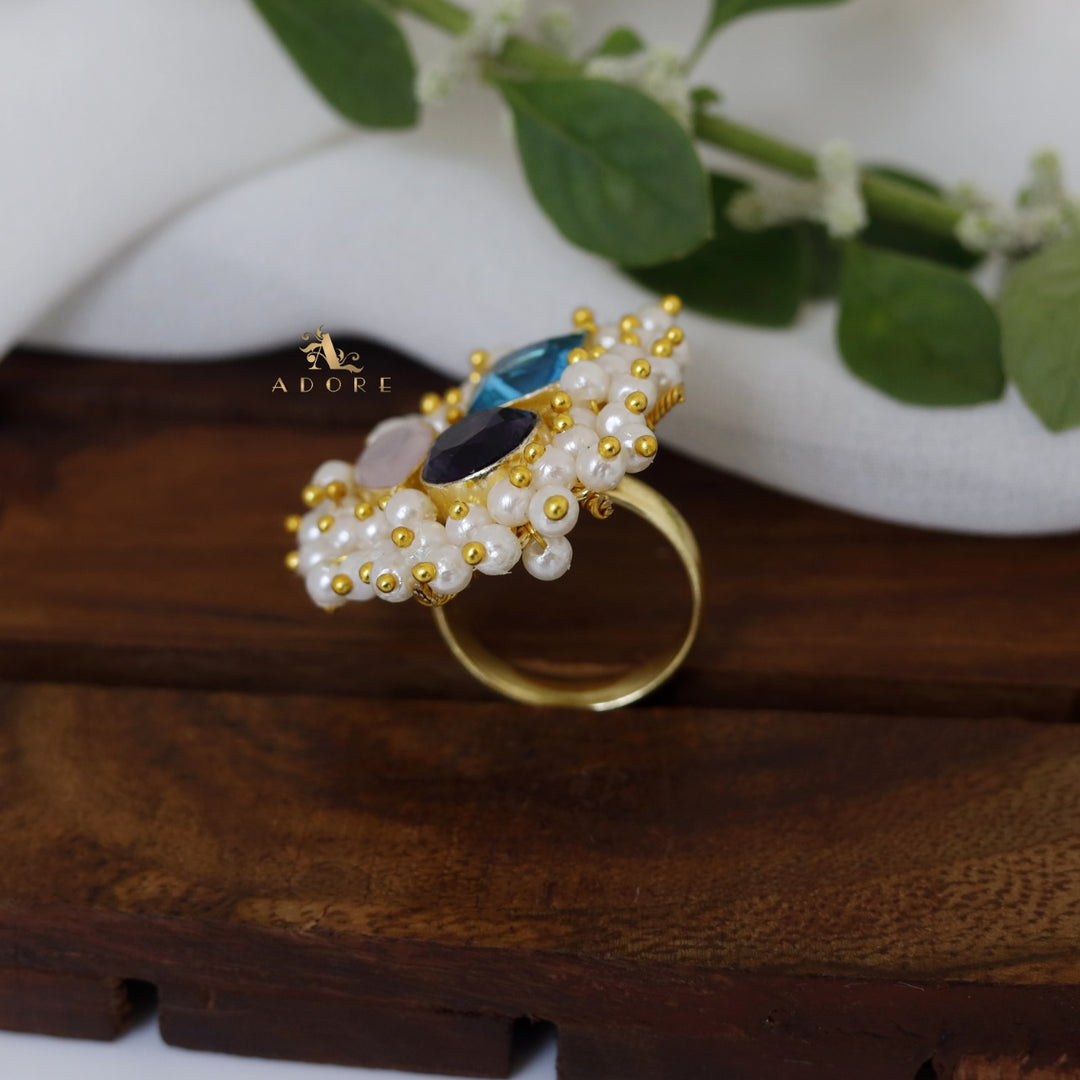 Melinsa Cluster Pearl Ring