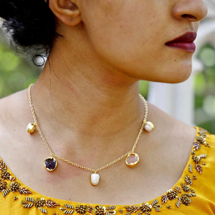 Chethasi Raw Stone + Baroque Neckpiece