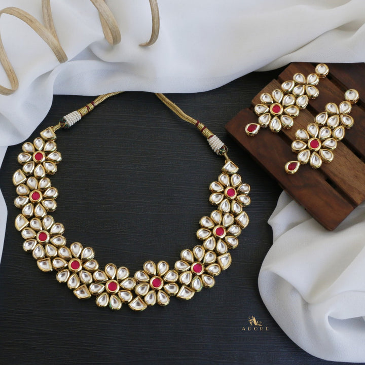 Chithranjana Kundan Neckpiece With Earring