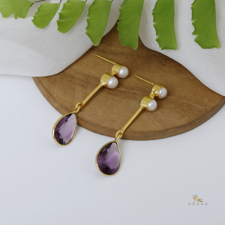 Alana Glossy Rain Drop Earring