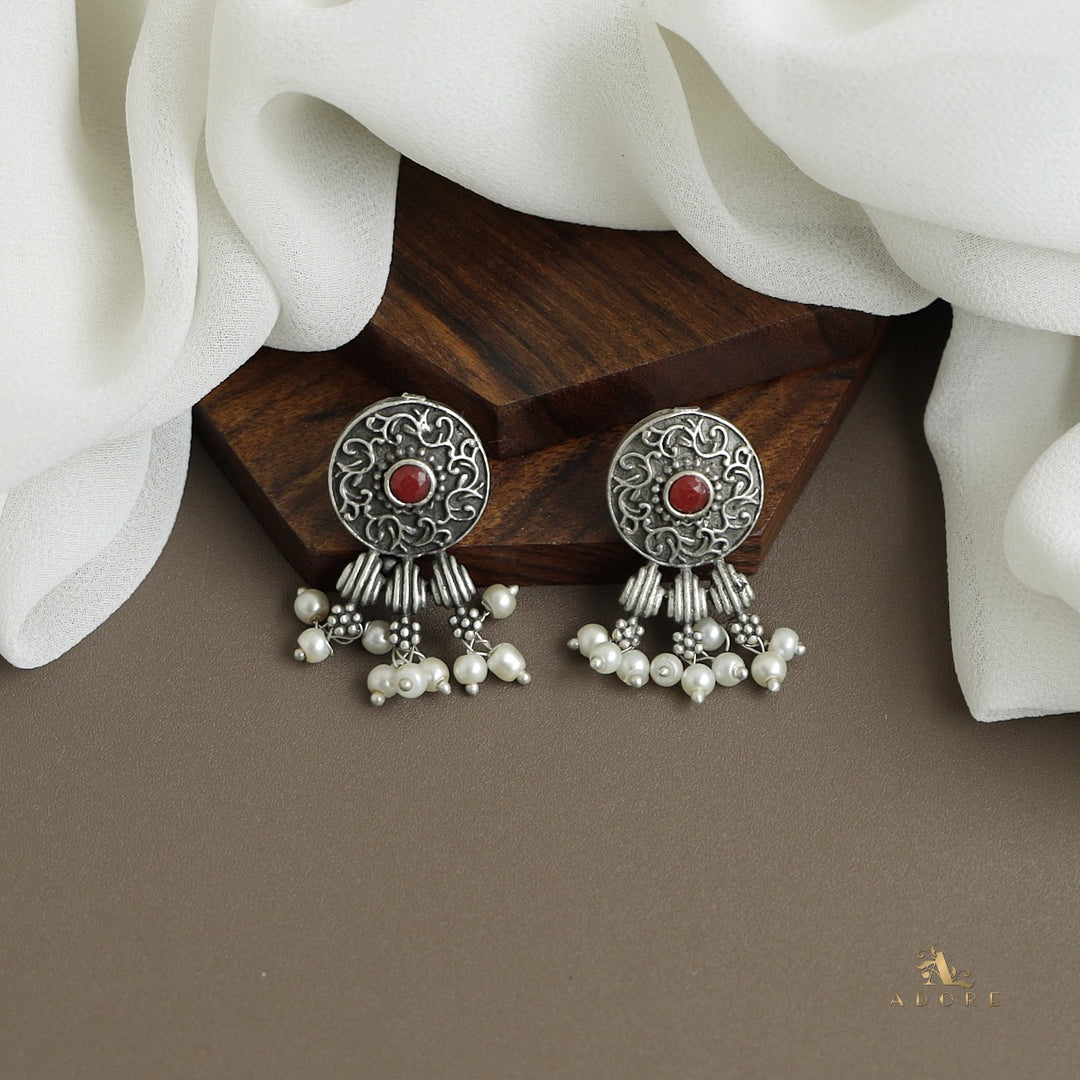 Vaishvi Silver Pearl Stud