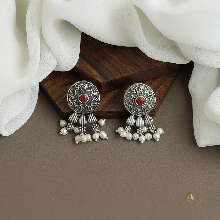 Vaishvi Silver Pearl Stud