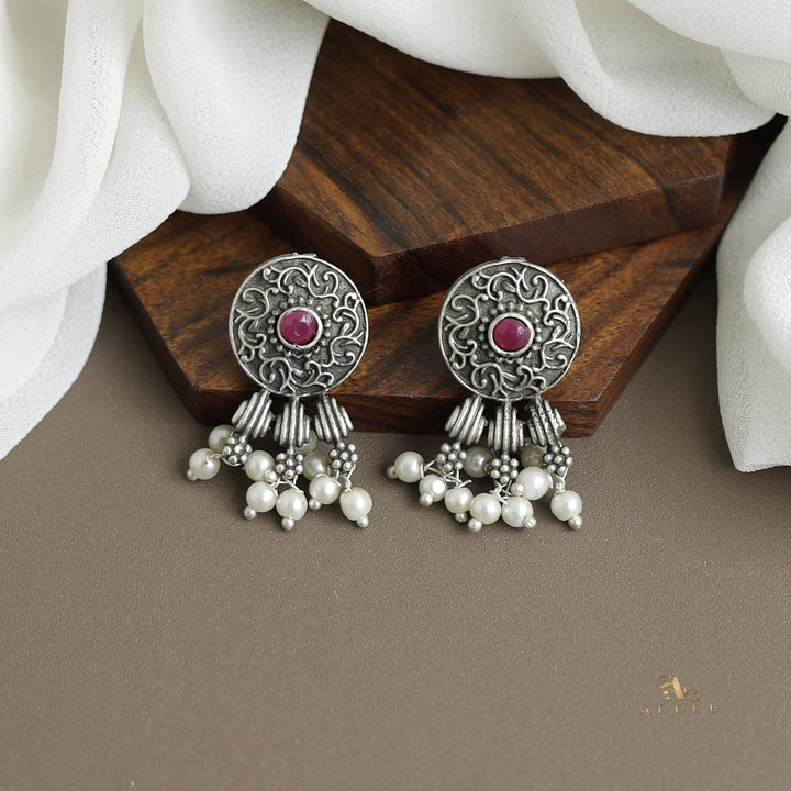 Vaishvi Silver Pearl Stud