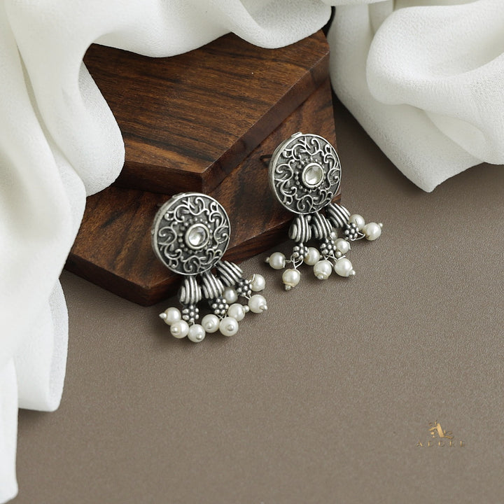 Vaishvi Silver Pearl Stud
