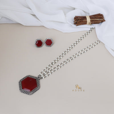 Ogima Hexagon Neckpiece With Stud