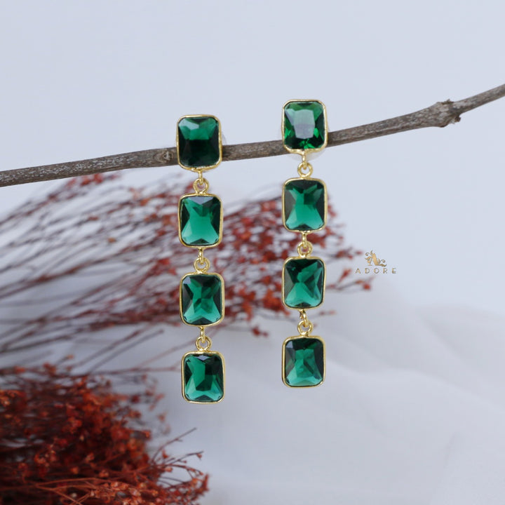 Farza 4 Rectangle Glossy Earring