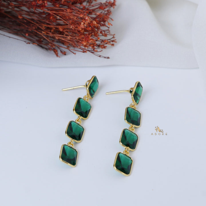 Farza 4 Rectangle Glossy Earring