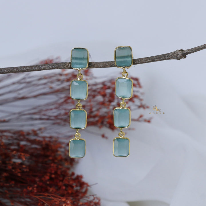 Farza 4 Rectangle Glossy Earring