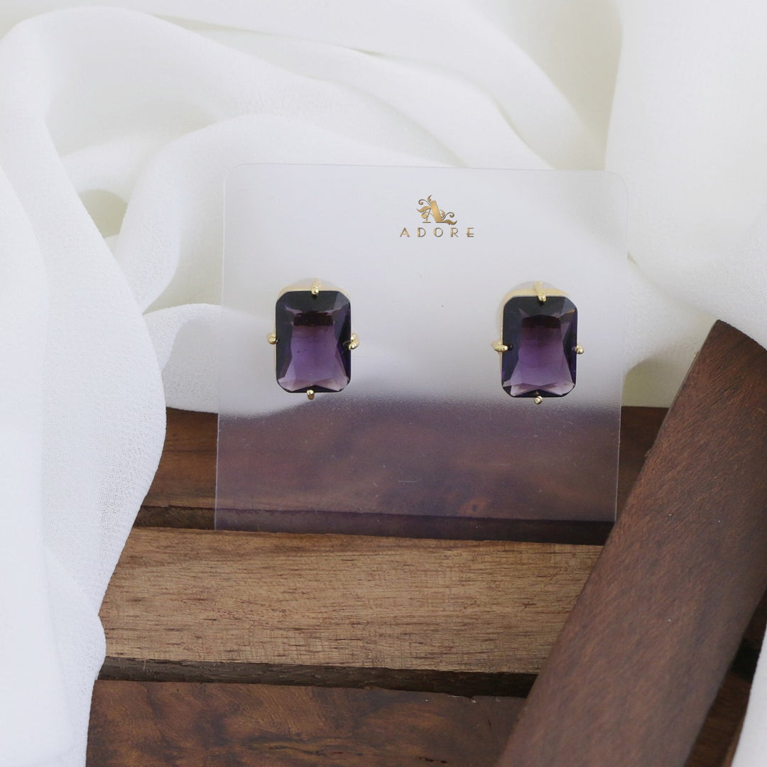 Mirabel Glossy Rectangle Stud