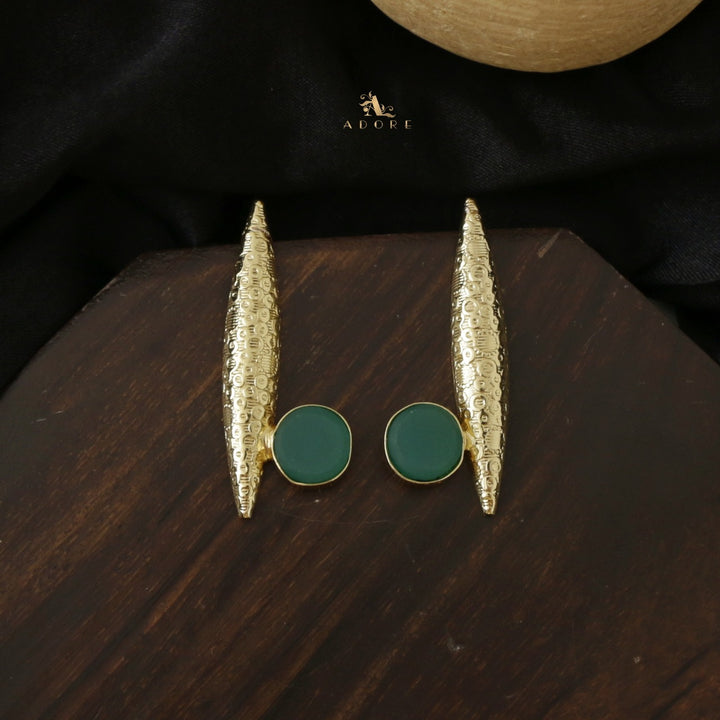 Raw Stone Bubble Bars Earring