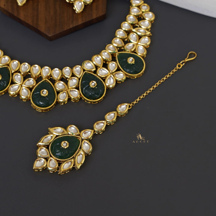 Mamatha Kundan Neckpiece With Earring + Tikka