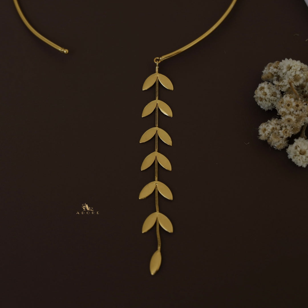 Golden Leafy Neck Cuff