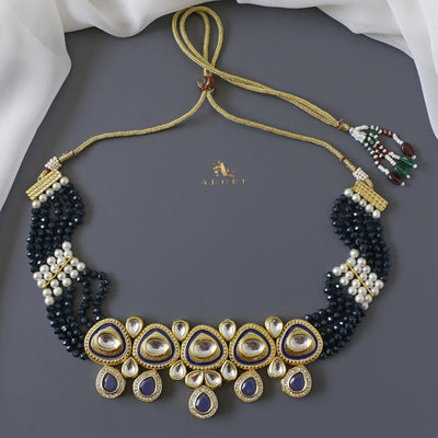 Neima Onyx Kundan Choker With Earring