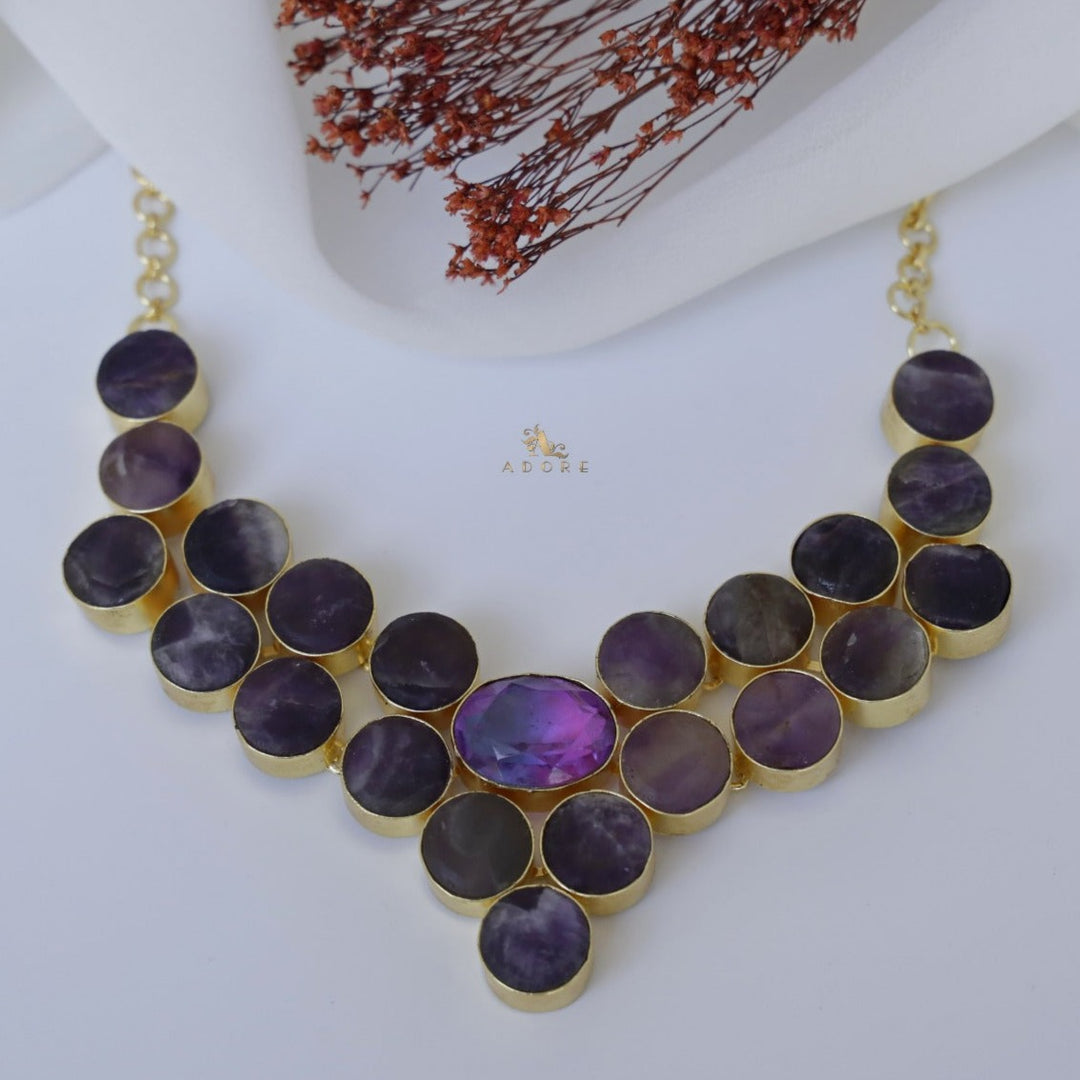 Geneva Raw Stone Neckpiece ( Colour Option )