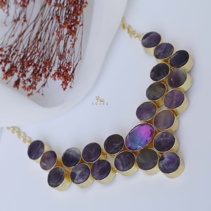 Geneva Raw Stone Neckpiece ( Colour Option )