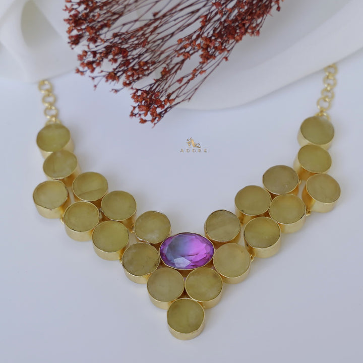 Geneva Raw Stone Neckpiece ( Colour Option )