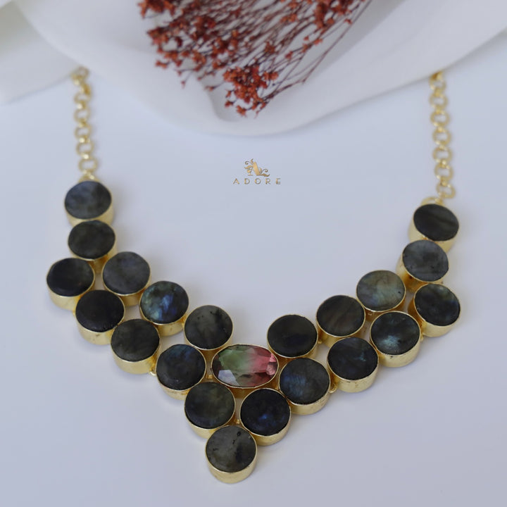 Geneva Raw Stone Neckpiece ( Colour Option )