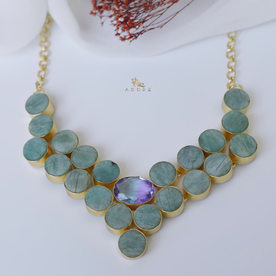 Geneva Raw Stone Neckpiece ( Colour Option )